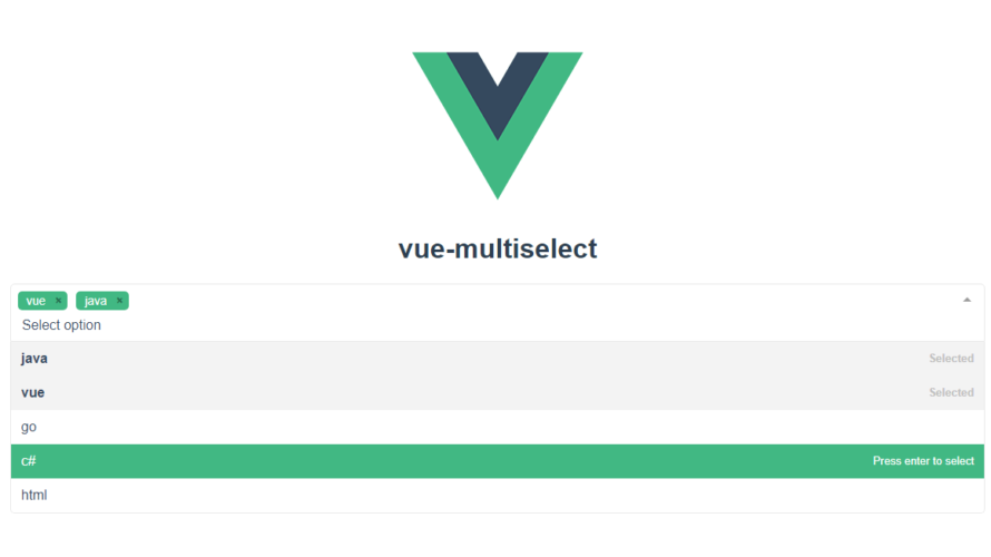 Vue.js Vue-multiselectを利用してselectbox で複数選択を可能にする