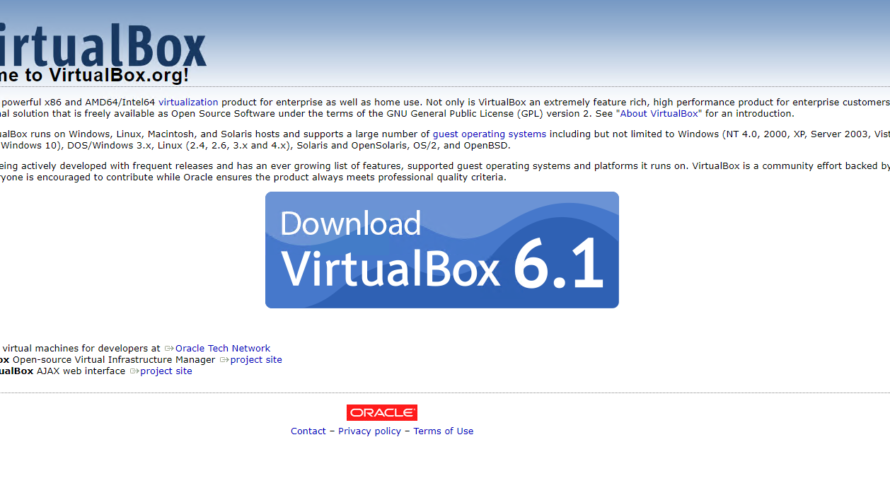 window10 VirtualBoxをインストールする