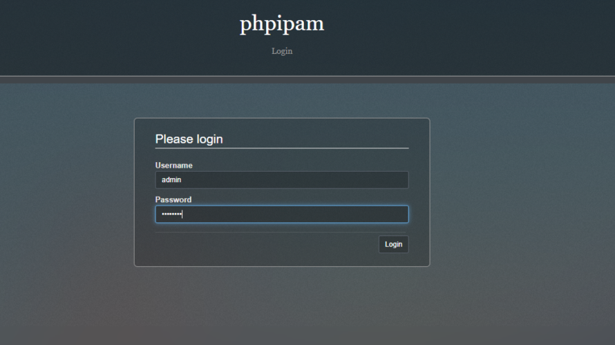 IPアドレス 管理ツール(IPAM)「phpIPAM」をdockerを使用して構築する手順